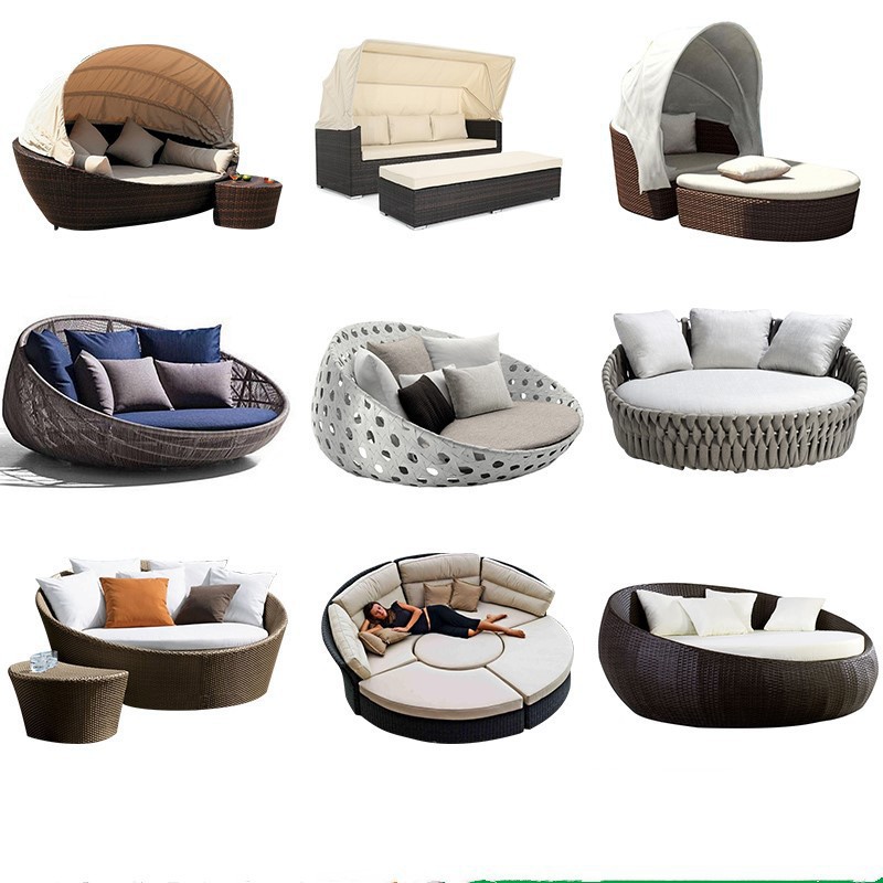 Outdoor Furniture Hotel - Outdoor bed leisure pool large round