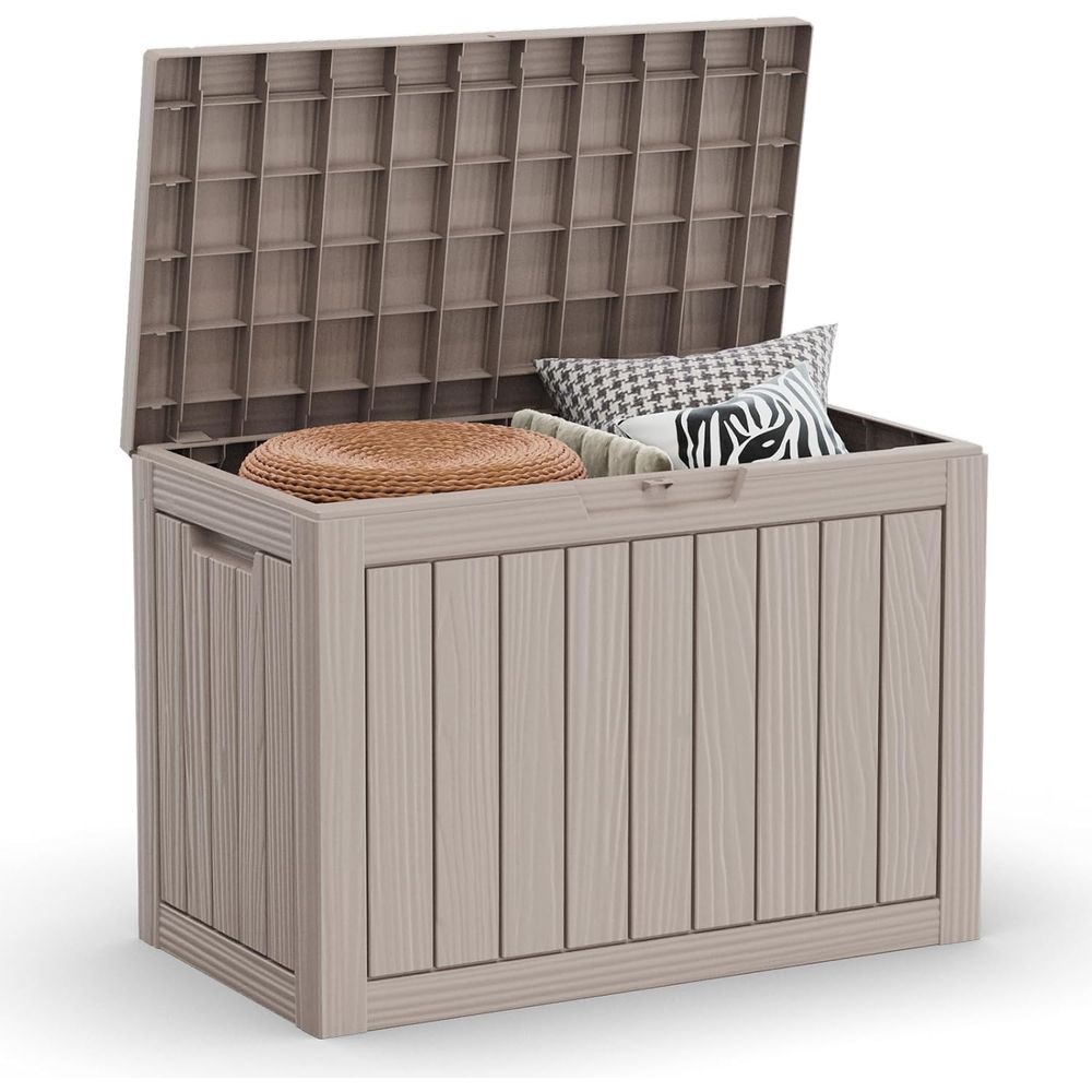 Garden Storage Box - 45 Gallon Lockable Outdoor Storage Box