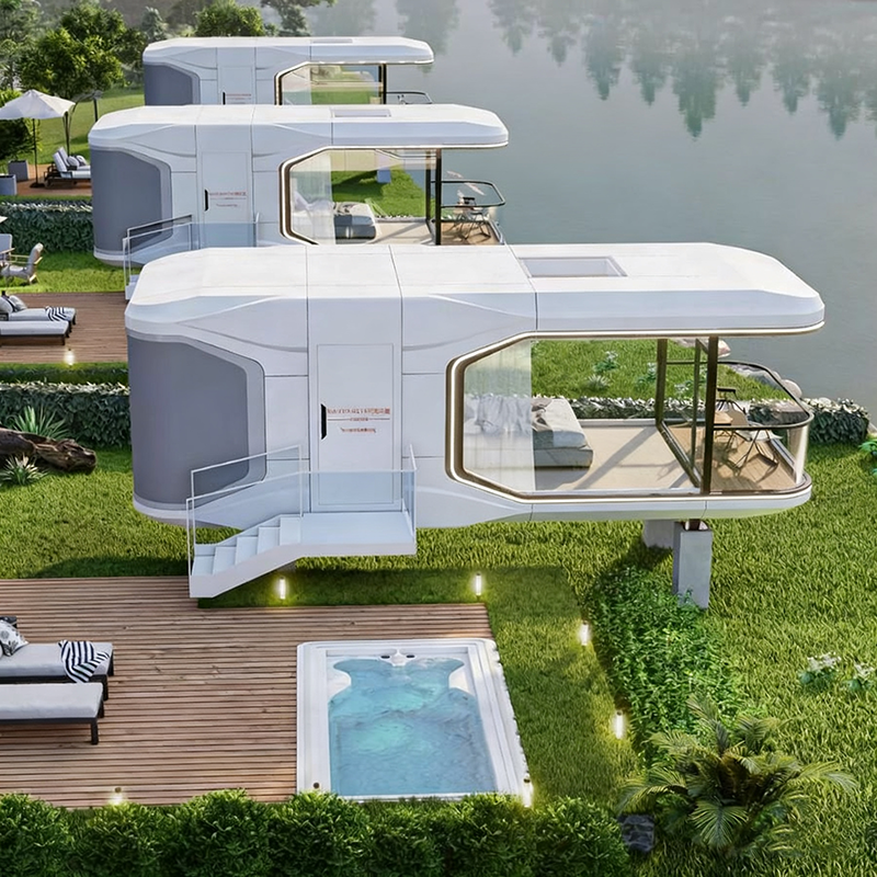 Outdoor Furniture Aluminum - Space Capsule House Aluminum Intelligent Prefab