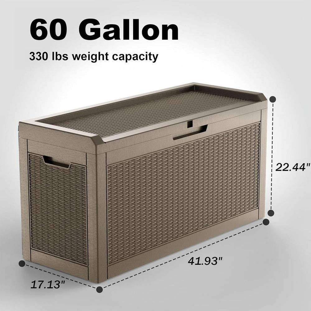 60 Gallon Resin Deck Box - Loc - Garden Storage Box recensione e prezzo