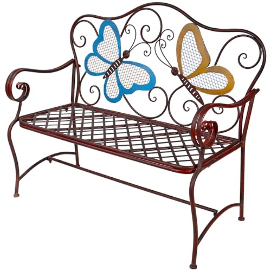 Outdoor 2-Person Butterfly Gar - Garden Bench Metal recensione e prezzo