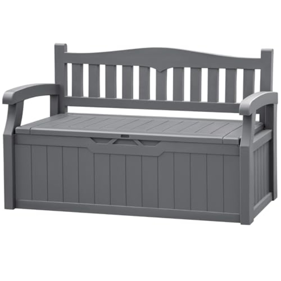 80 Gallon Grey Resin Outdoor S - Garden Storage Box recensione e prezzo