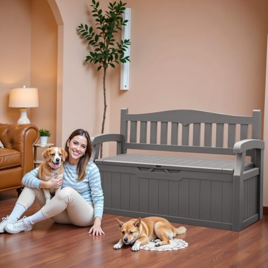 80 Gallon Grey Resin Outdoor S - Garden Storage Box recensione e prezzo