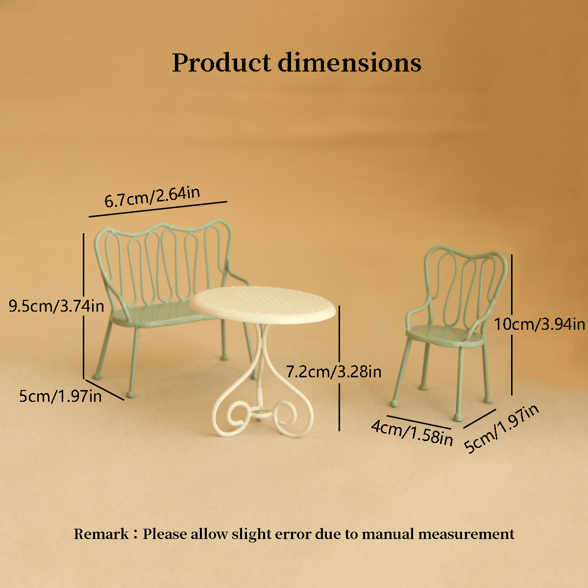 1:8/1:12 Miniature Iron Table  - Outdoor Furniture Hotel recensione e prezzo