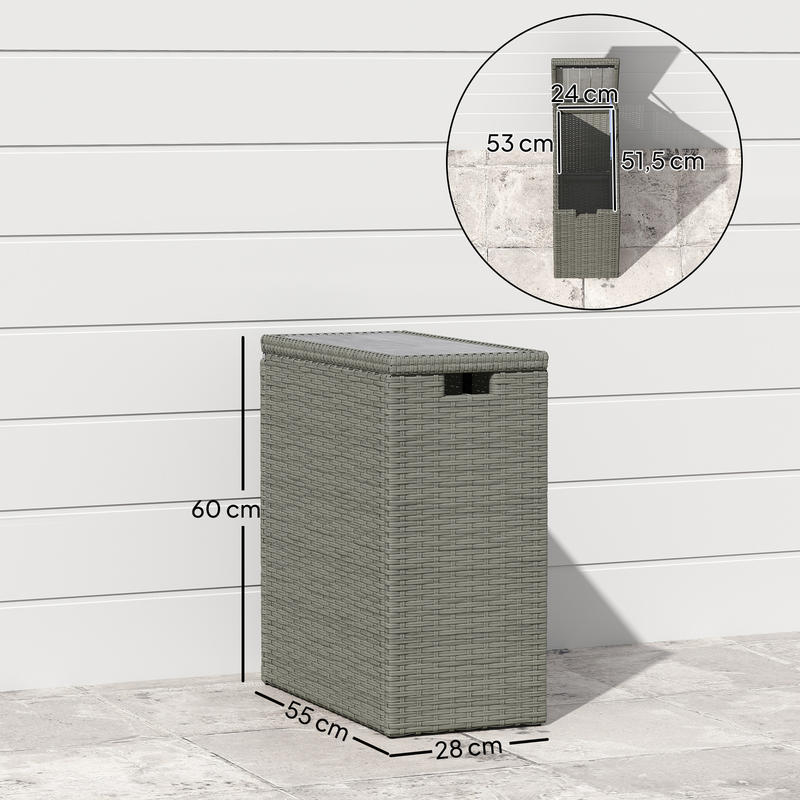 Poly Rattan Garden Box, 66 L S - Garden Storage Box recensione e prezzo