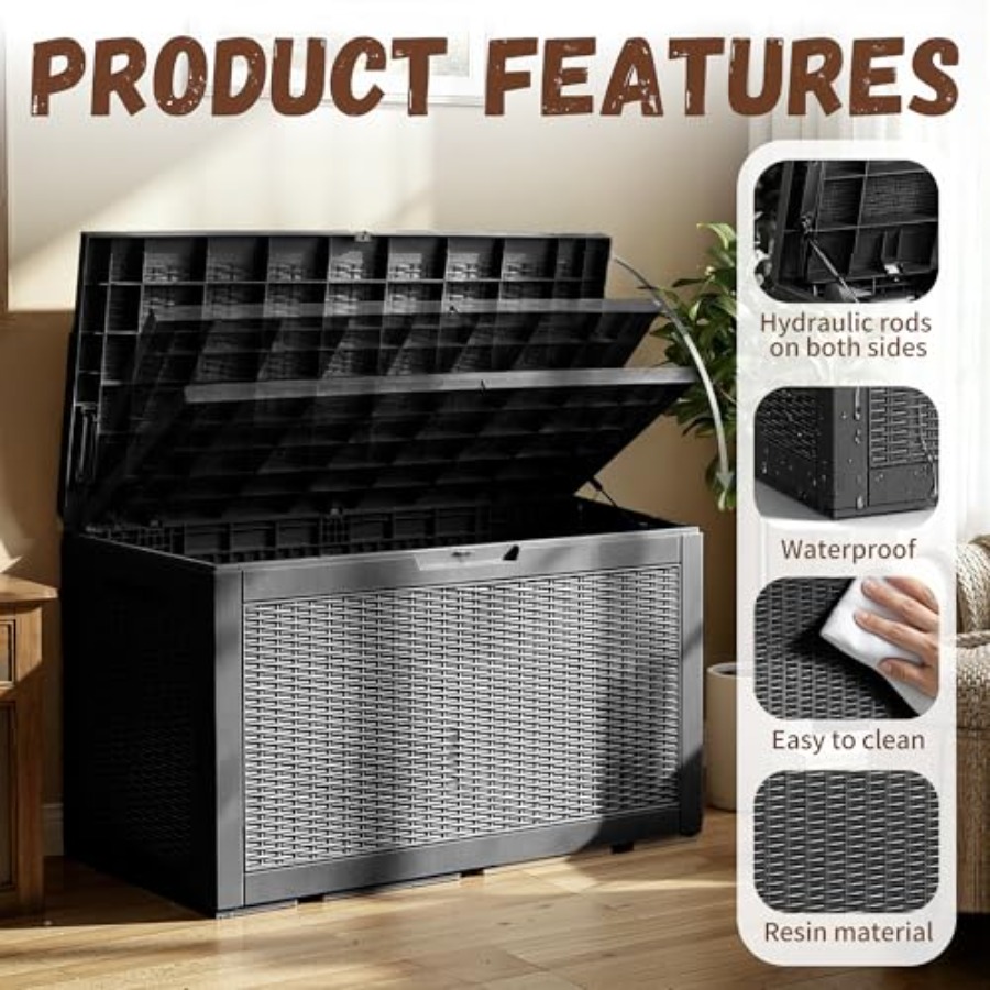 100-Gallon Outdoor Storage Box - Garden Storage Box recensione e prezzo