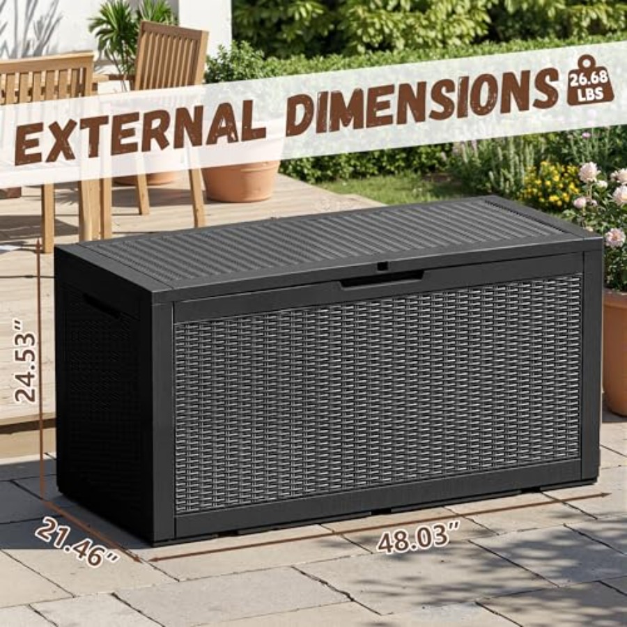 100-Gallon Outdoor Storage Box - Garden Storage Box recensione e prezzo