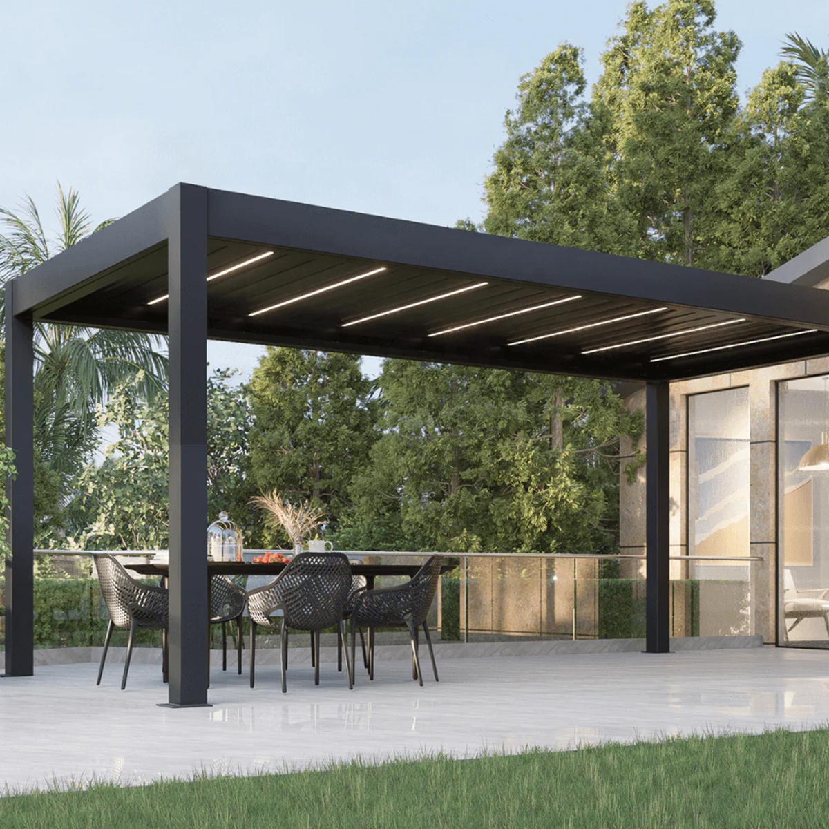 Louvered Aluminum Pergola Adju - Outdoor Furniture Aluminum recensione e prezzo