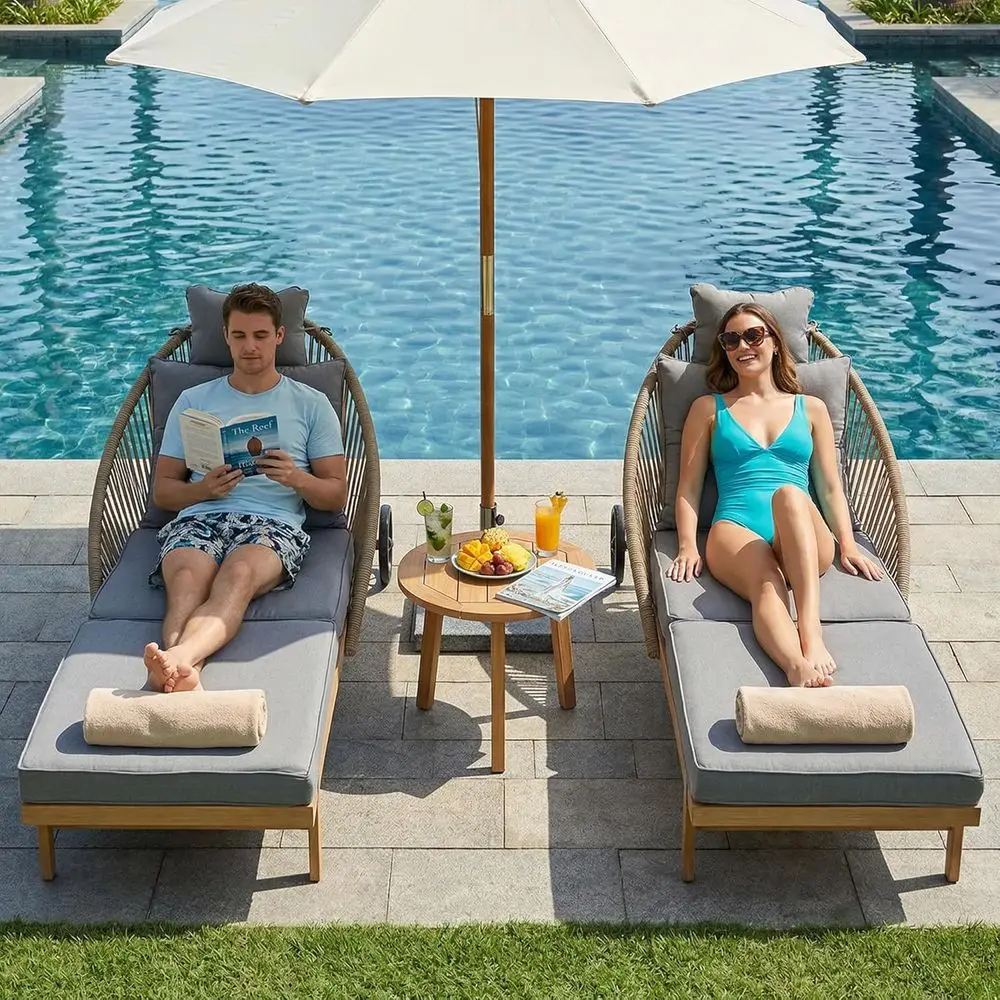 Patio Chaise Lounge Chairs Set - Outdoor Furniture Philippines recensione e prezzo