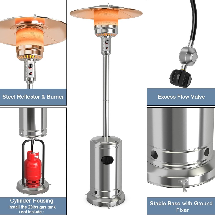 Patio Heater with Wheels 48000 - Patio Heater Standing recensione e prezzo
