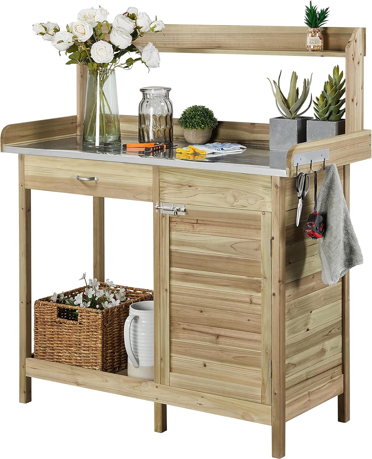 Outdoor Potting Bench Table, G - Garden Bench Metal recensione e prezzo