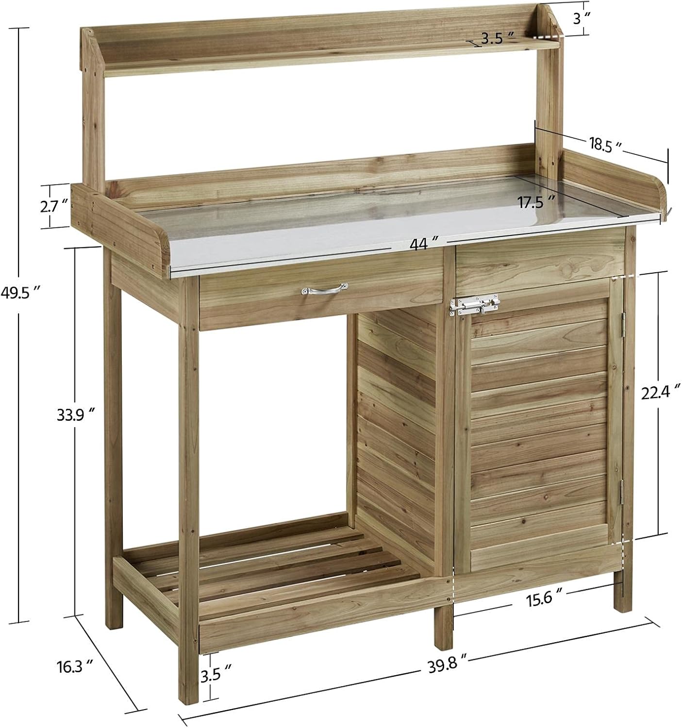 Outdoor Potting Bench Table, G - Garden Bench Metal recensione e prezzo