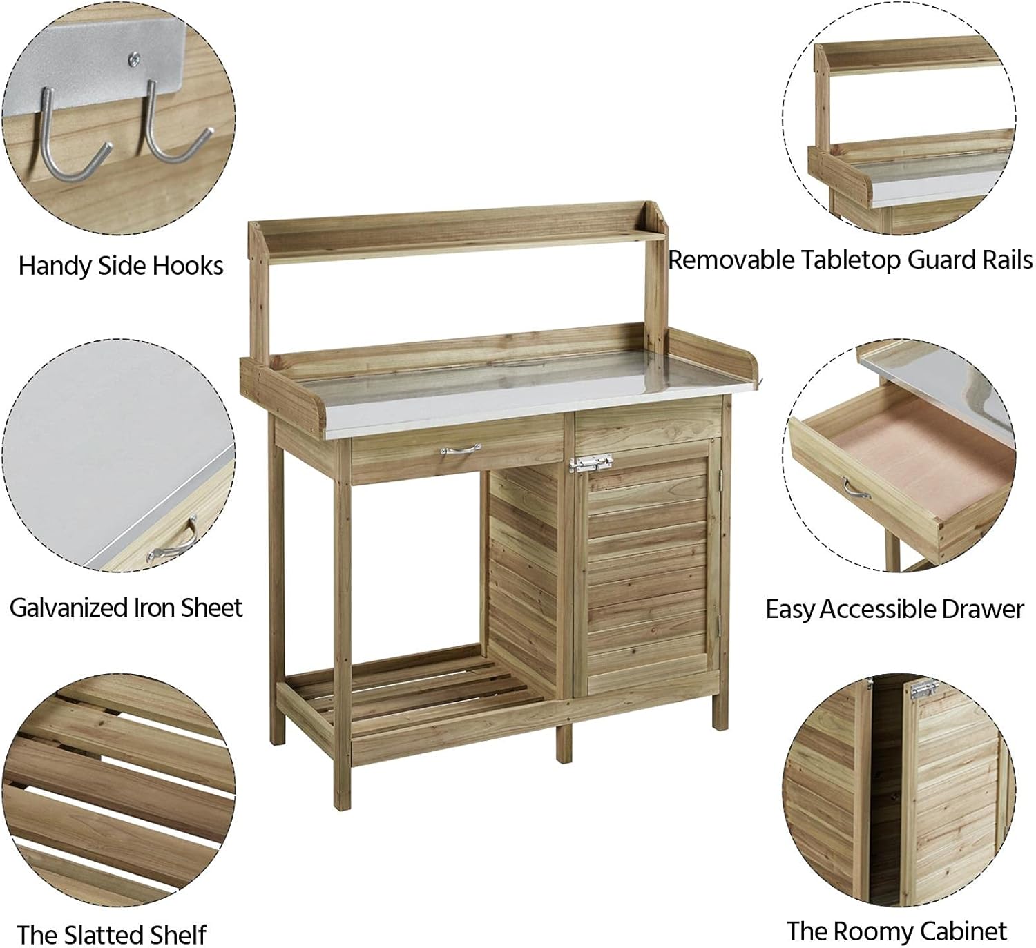 Outdoor Potting Bench Table, G - Garden Bench Metal recensione e prezzo