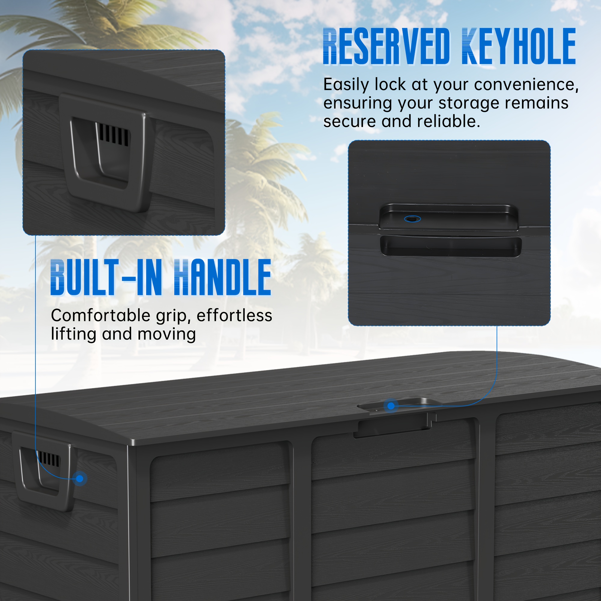 Weatherproof Resin Storage, 75 - Garden Storage Box recensione e prezzo