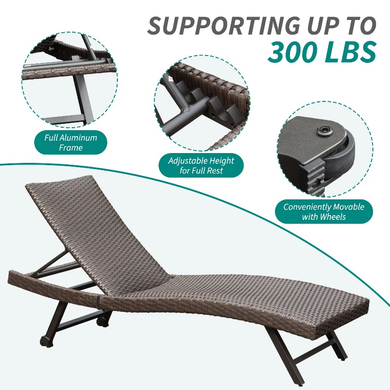 Modern Aluminum Chaise Lounge  - Outdoor Furniture Hotel recensione e prezzo
