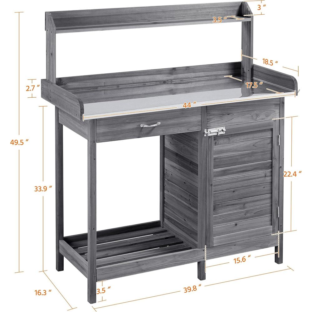 Outdoor Potting Bench Table, G - Garden Bench Metal recensione e prezzo