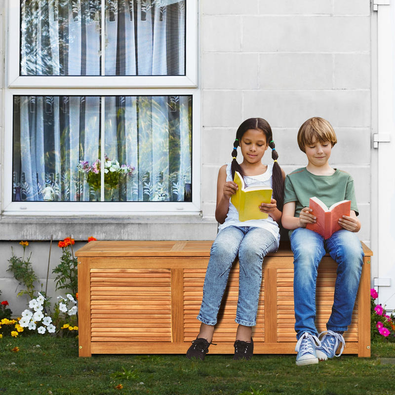 46 Gallon Acacia Wood Storage  - Garden Storage Box recensione e prezzo