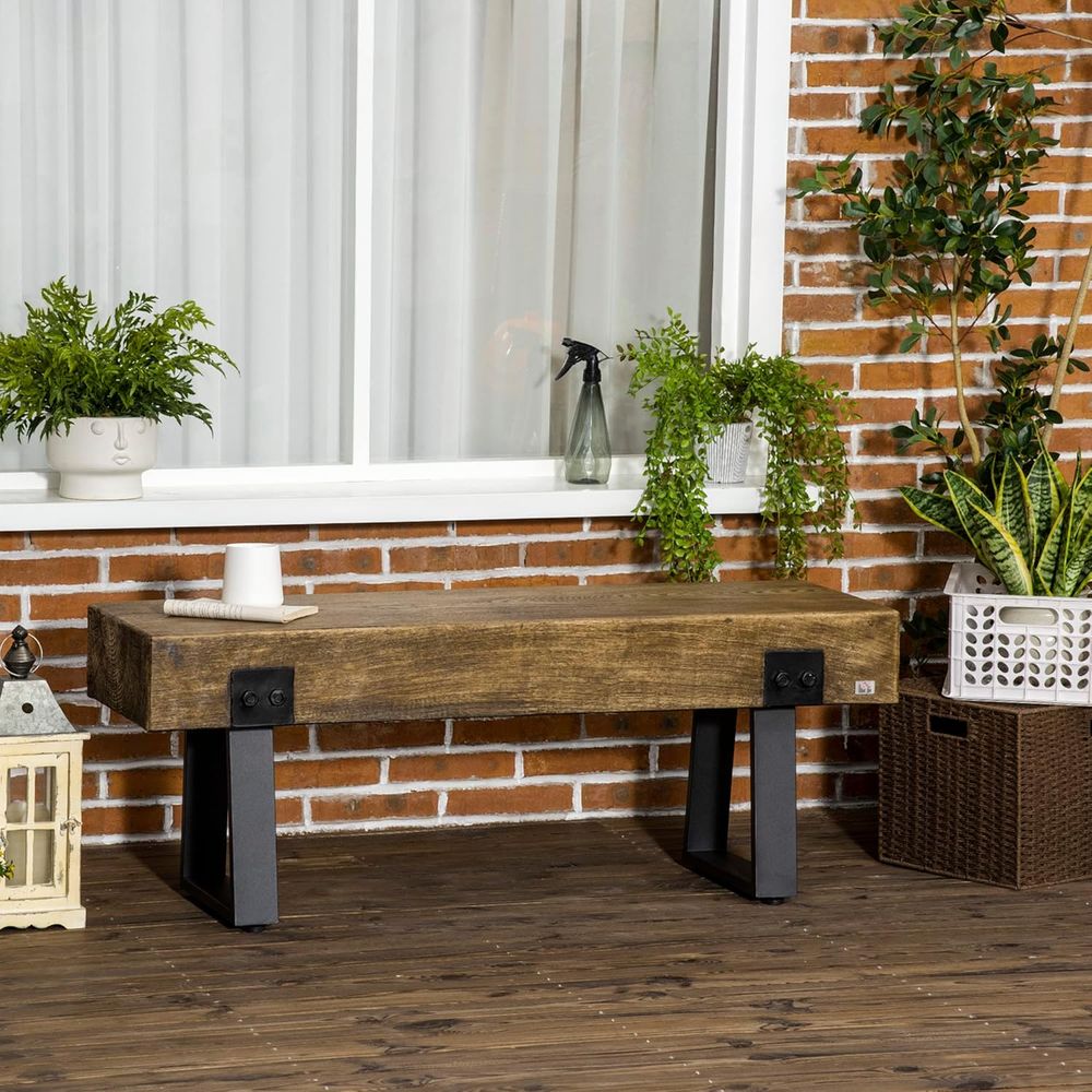 Rustic Wooden Garden Bench wit - Garden Bench Metal recensione e prezzo