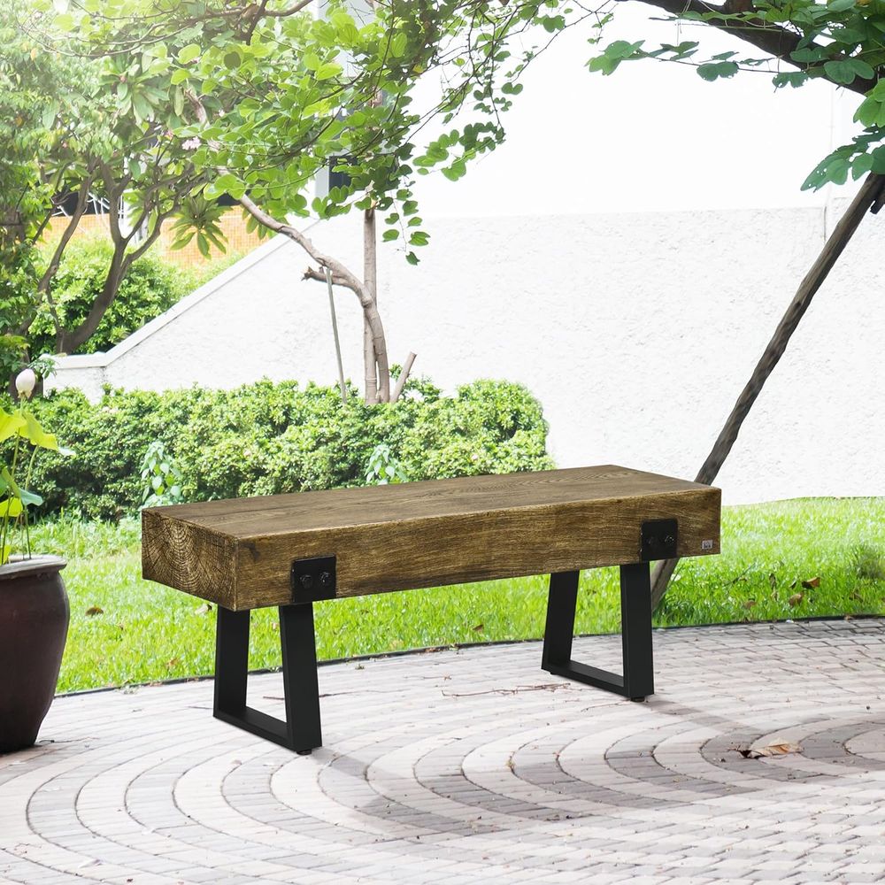 Rustic Wooden Garden Bench wit - Garden Bench Metal recensione e prezzo