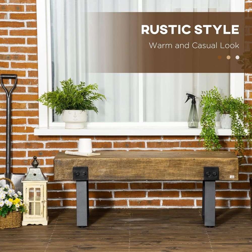 Rustic Wooden Garden Bench wit - Garden Bench Metal recensione e prezzo