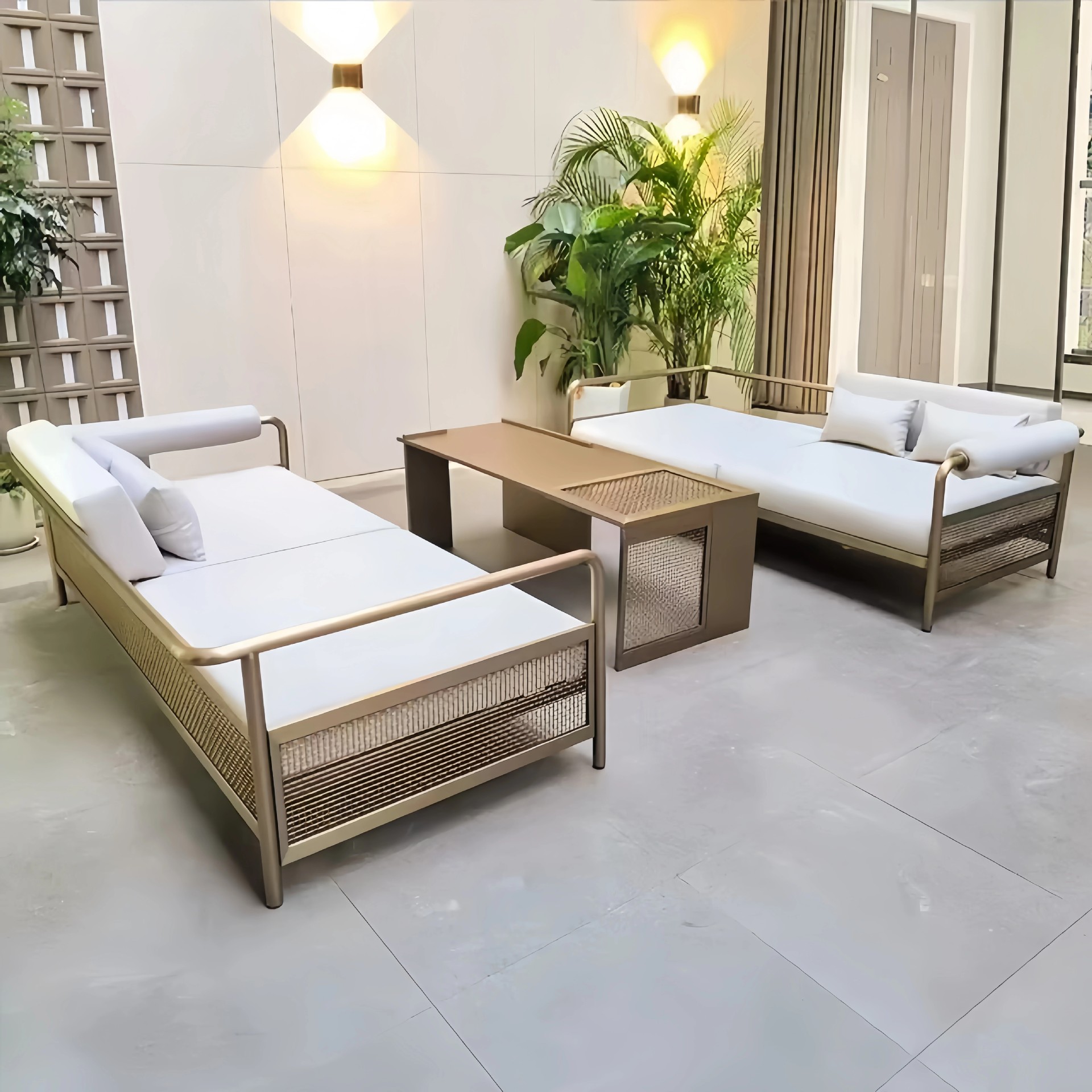 Outdoor stainless steel sofa,  - Outdoor Furniture Hotel recensione e prezzo