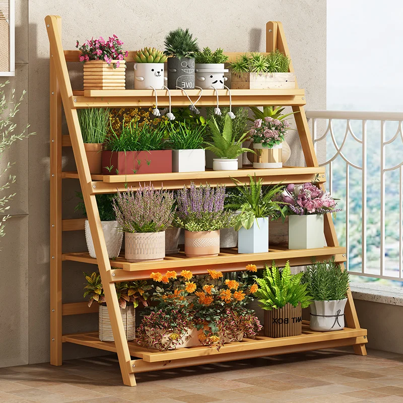 Solid Wood Flower Shelf Plant  - Outdoor Furniture Wood recensione e prezzo