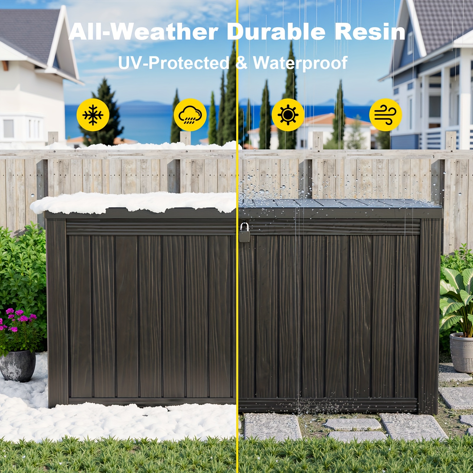161 Gallon Deck Box, Indoor An - Garden Storage Box recensione e prezzo