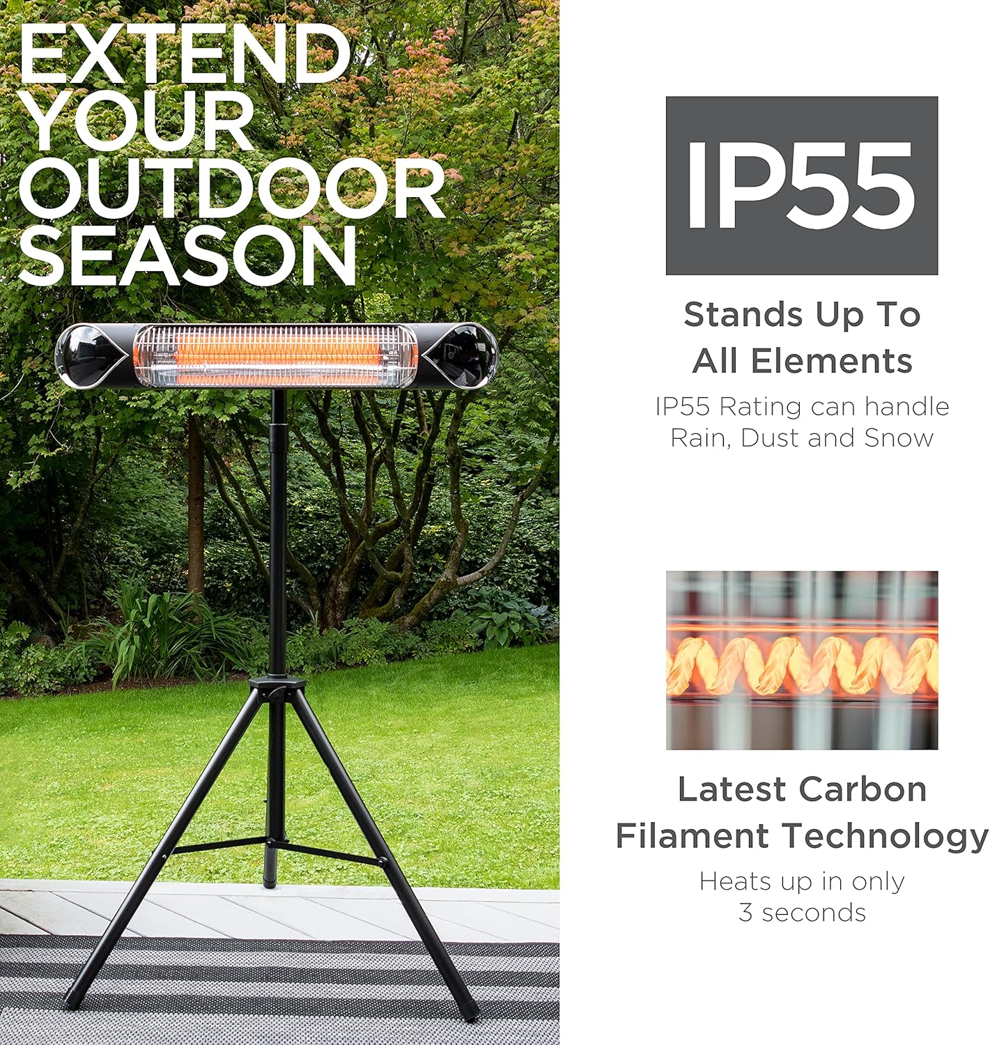 Infrared Electric Patio Heater - Patio Heater Standing recensione e prezzo