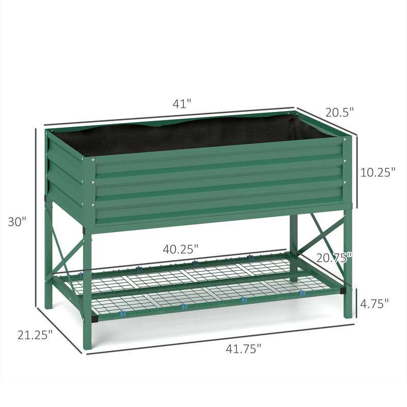 Outsunny Galvanized Raised Gar - Garden Storage Box recensione e prezzo
