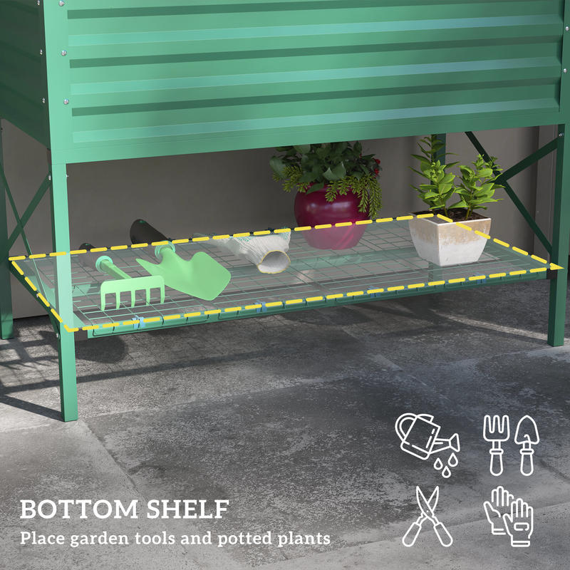 Outsunny Galvanized Raised Gar - Garden Storage Box recensione e prezzo
