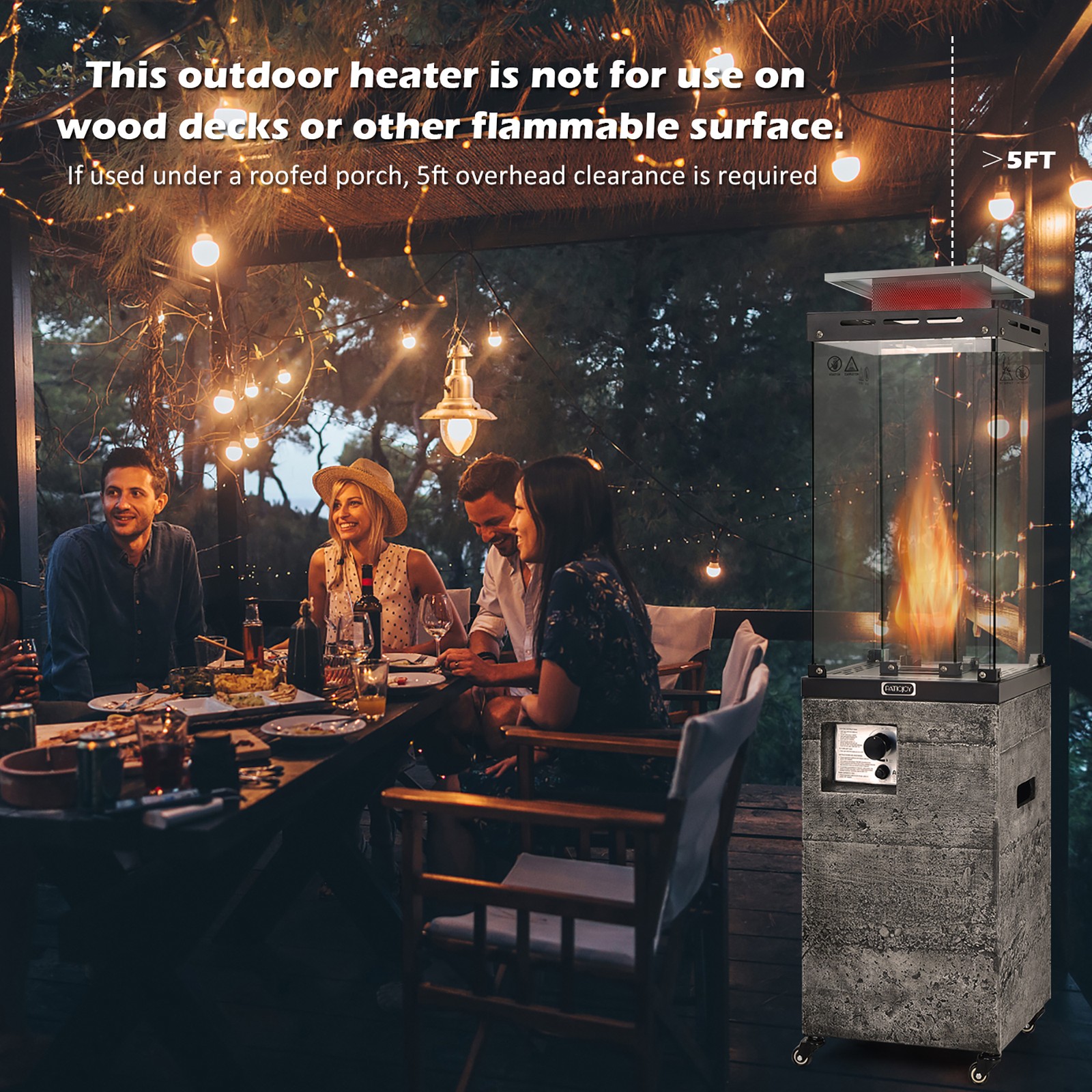 41,000 BTU Propane Patio Heate - Patio Heater Standing recensione e prezzo