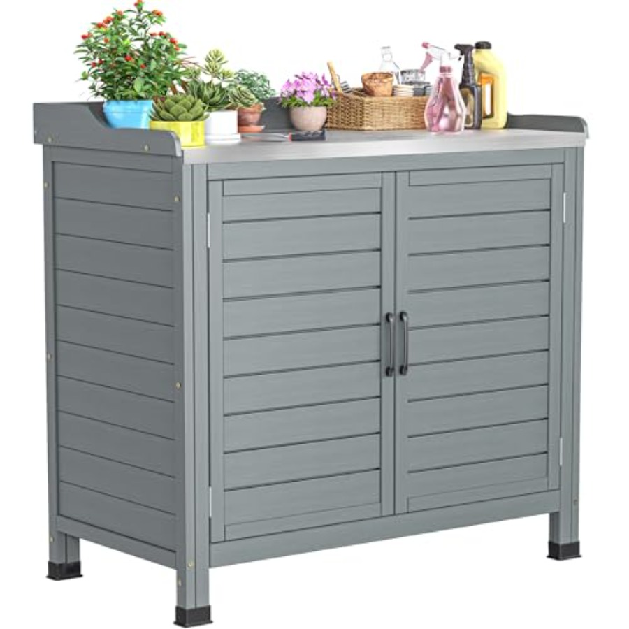 Outdoor garden potting bench f - Garden Bench Metal recensione e prezzo