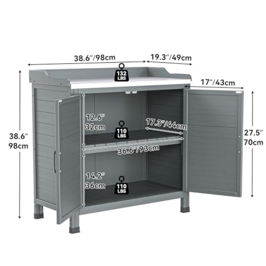 Outdoor garden potting bench f - Garden Bench Metal recensione e prezzo