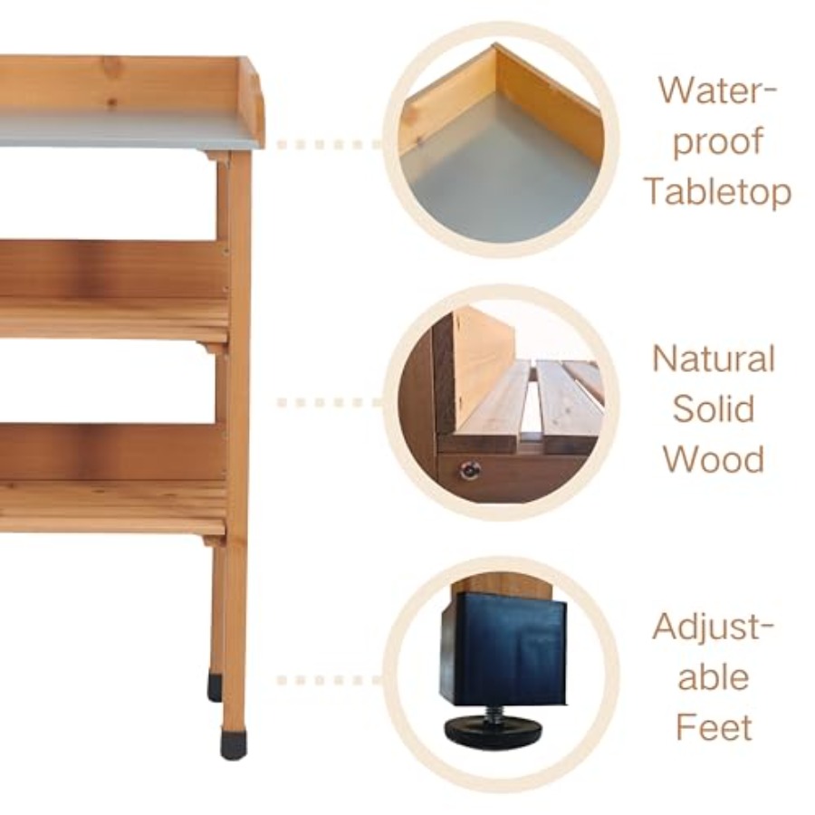 Outdoor potting bench with met - Garden Bench Metal recensione e prezzo