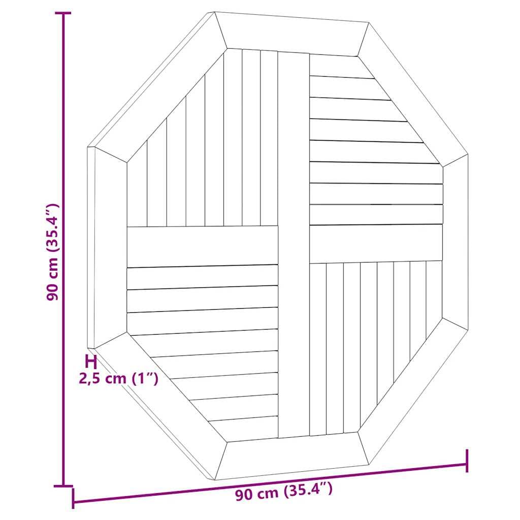 Octagonal Teak Table Top 35.4x - Outdoor Furniture Oil Teak recensione e prezzo