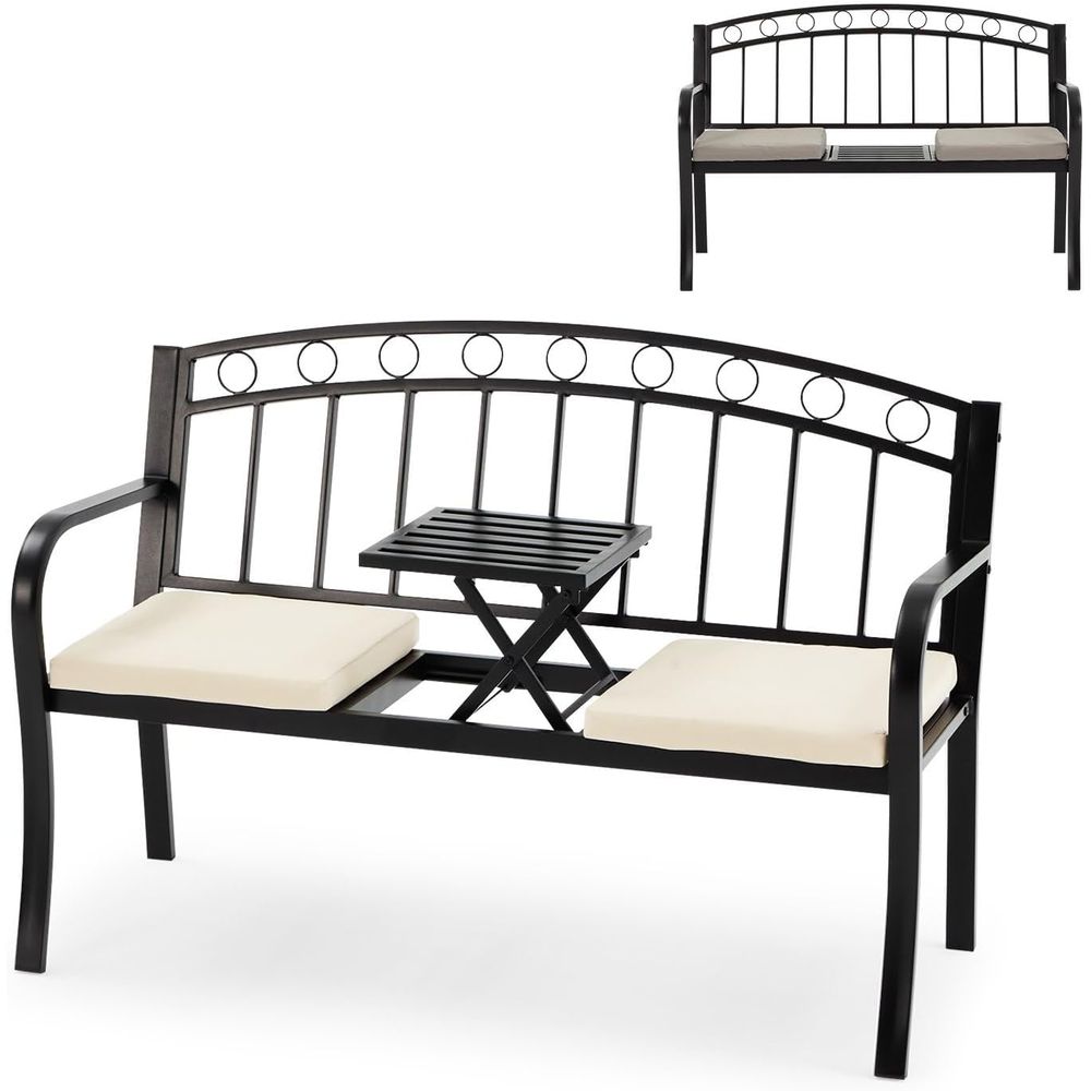 Outdoor Metal Garden Bench wit - Garden Bench Metal recensione e prezzo