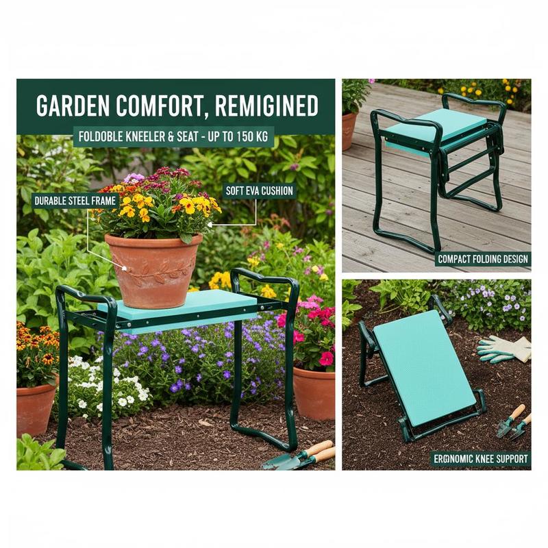 2 In 1 Garden Kneeler Seat Kne - Garden Bench Metal recensione e prezzo