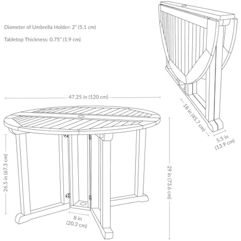 Malaysian Hardwood Folding Gat - Outdoor Furniture Oil Teak recensione e prezzo