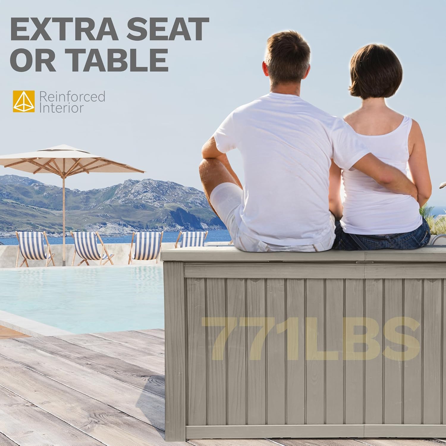 220 Gallon Extra-Large Patio D - Garden Storage Box recensione e prezzo