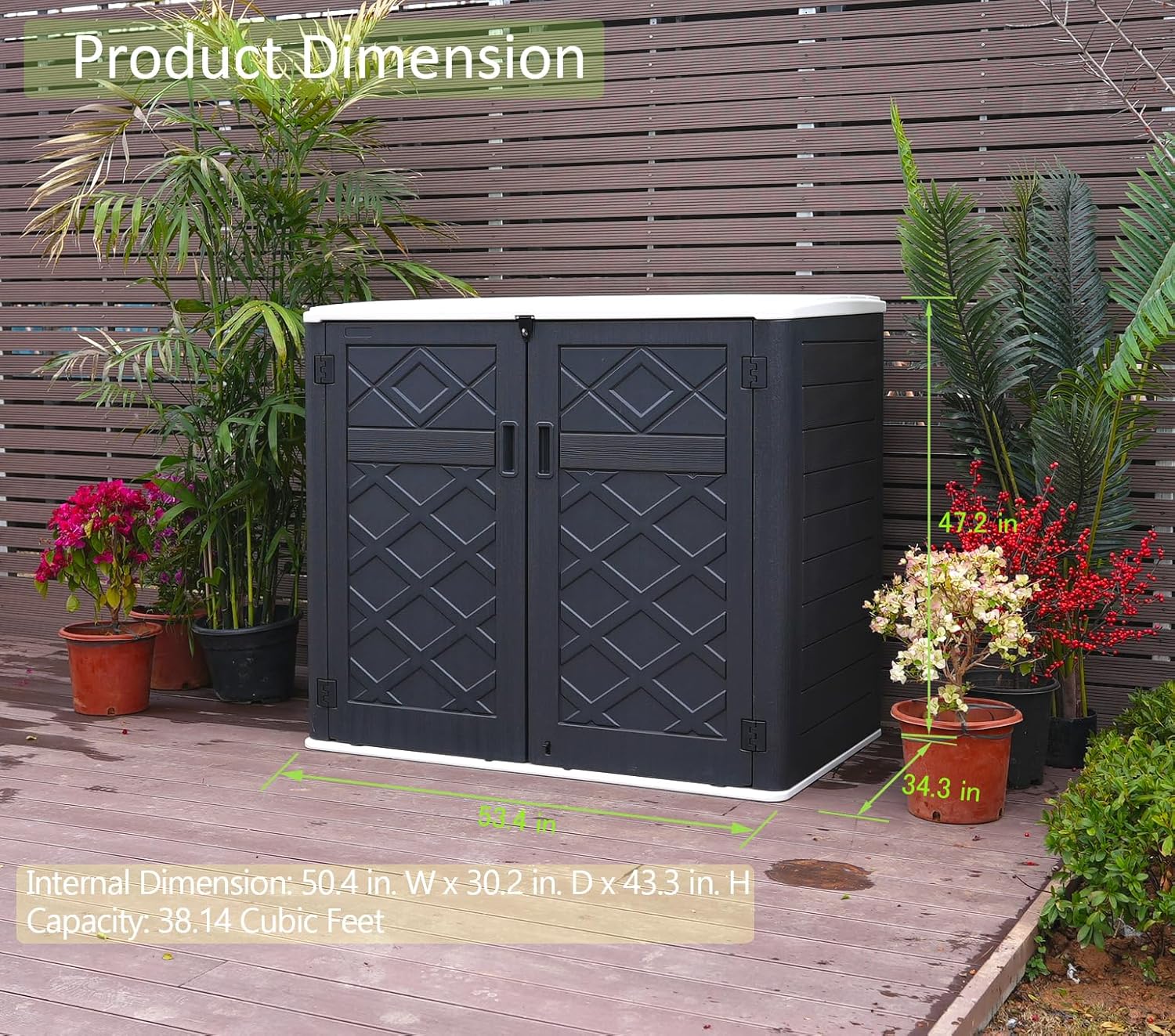 Weather-Resistant Horizontal O - Garden Storage Box recensione e prezzo