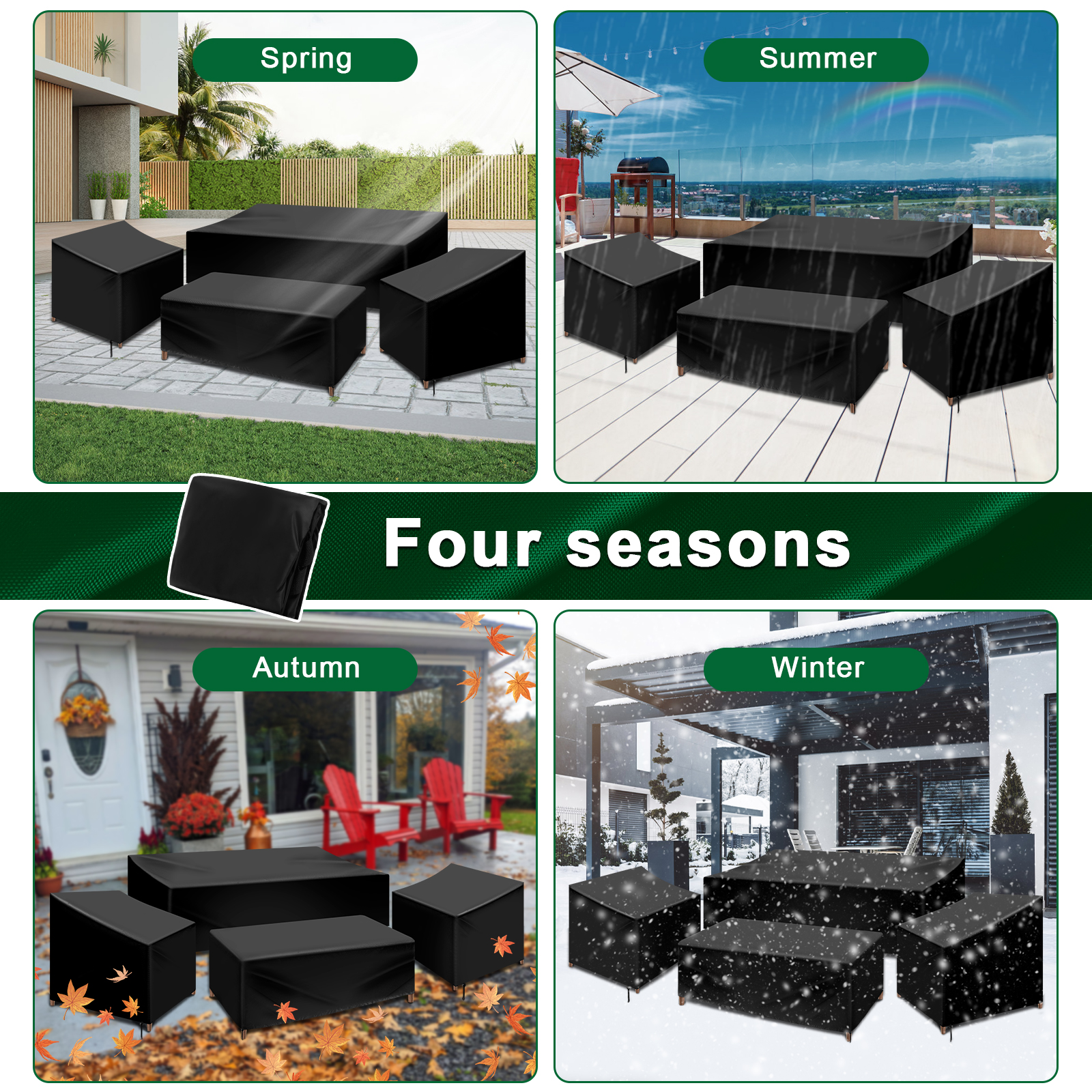 4Pcs Patio Furniture Cover Set - Outdoor Furniture Fabric Waterproof recensione e prezzo