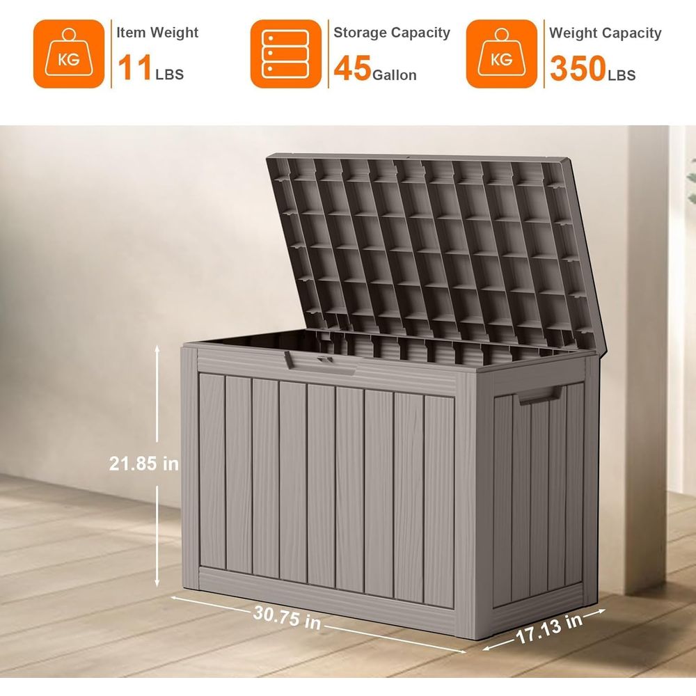 45 Gallon Lockable Outdoor Sto - Garden Storage Box recensione e prezzo
