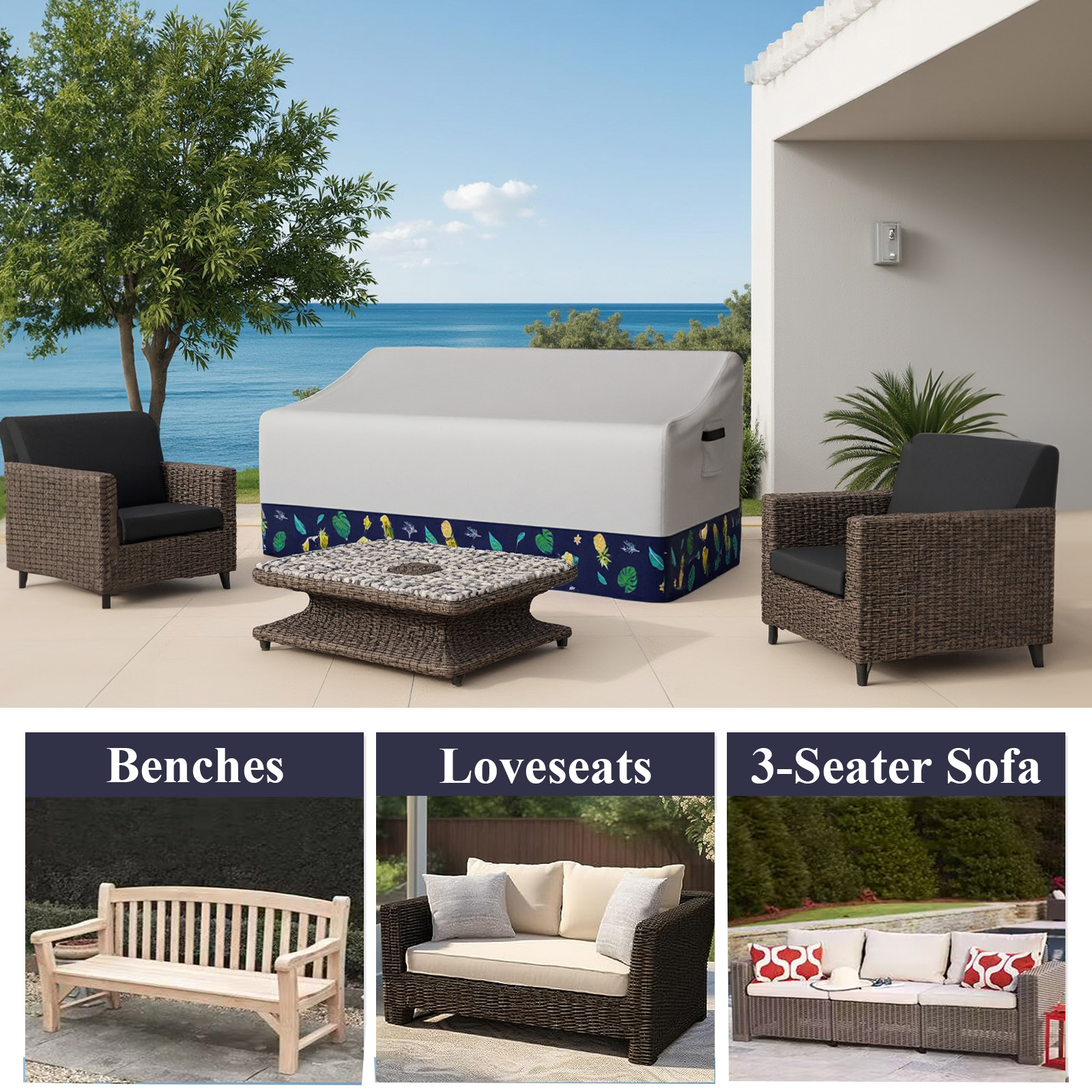 Outdoor Sofa Cover Waterproof  - Outdoor Furniture Fabric Waterproof recensione e prezzo