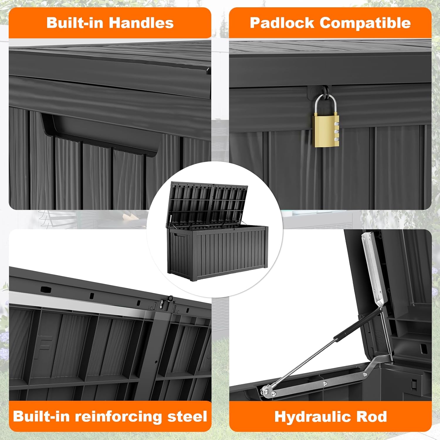 180Gal Lockable Resin Deck Box - Garden Storage Box recensione e prezzo