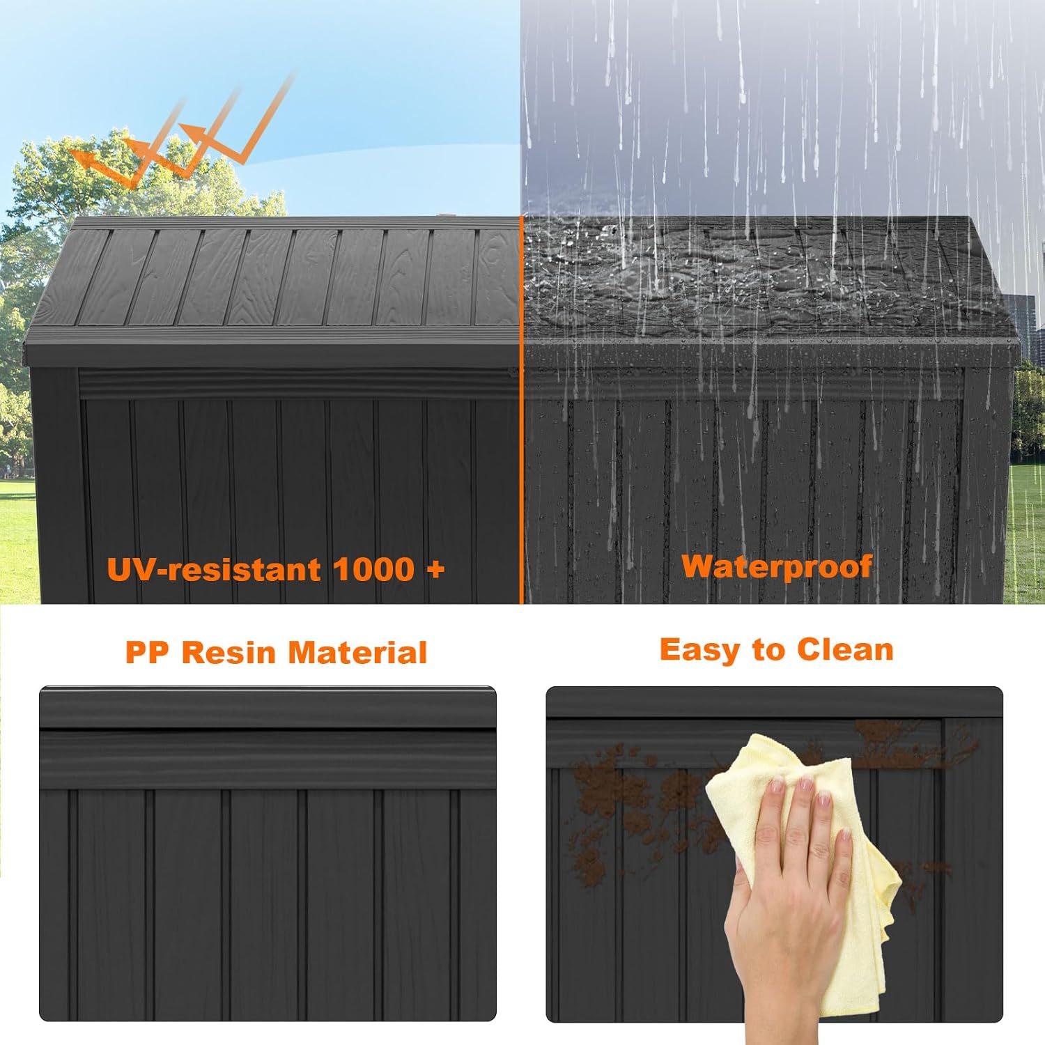 180Gal Lockable Resin Deck Box - Garden Storage Box recensione e prezzo