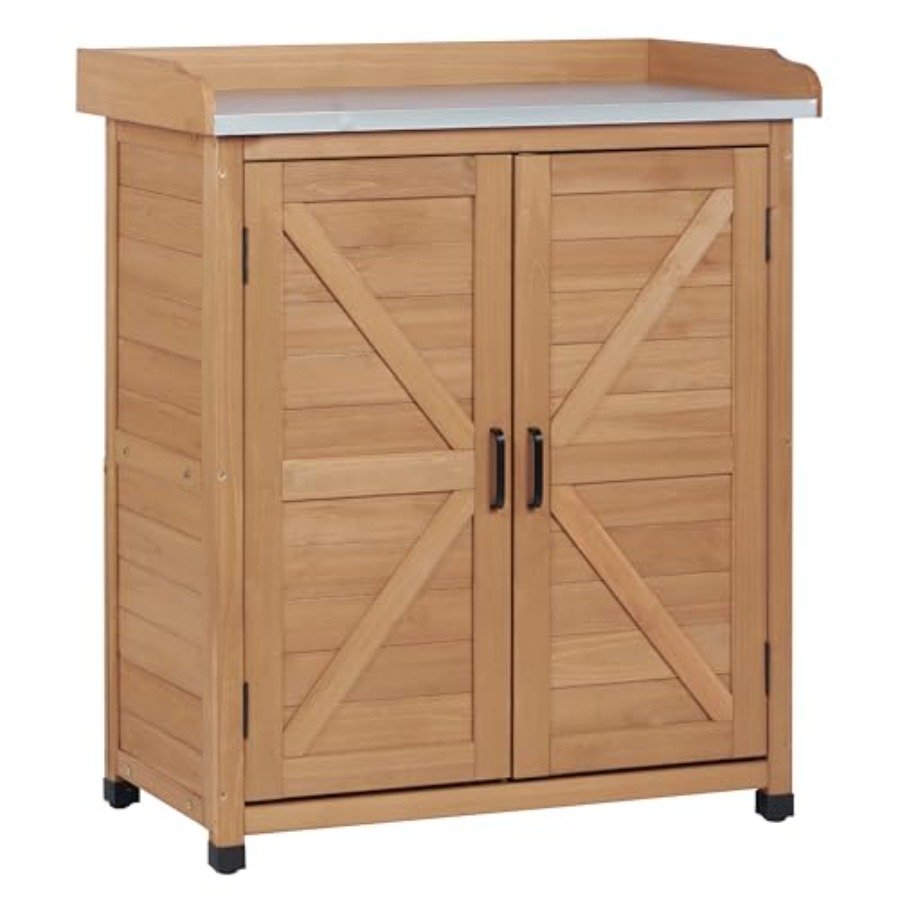Outdoor potting bench with sto - Garden Bench Metal recensione e prezzo