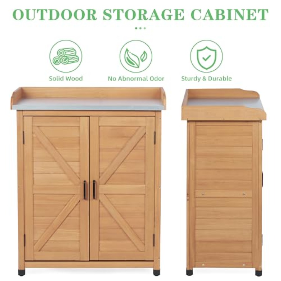 Outdoor potting bench with sto - Garden Bench Metal recensione e prezzo