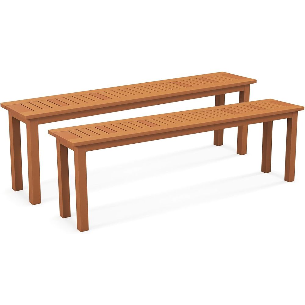 kula Outdoor Wood Bench, 59” L - Outdoor Furniture Oil Teak recensione e prezzo