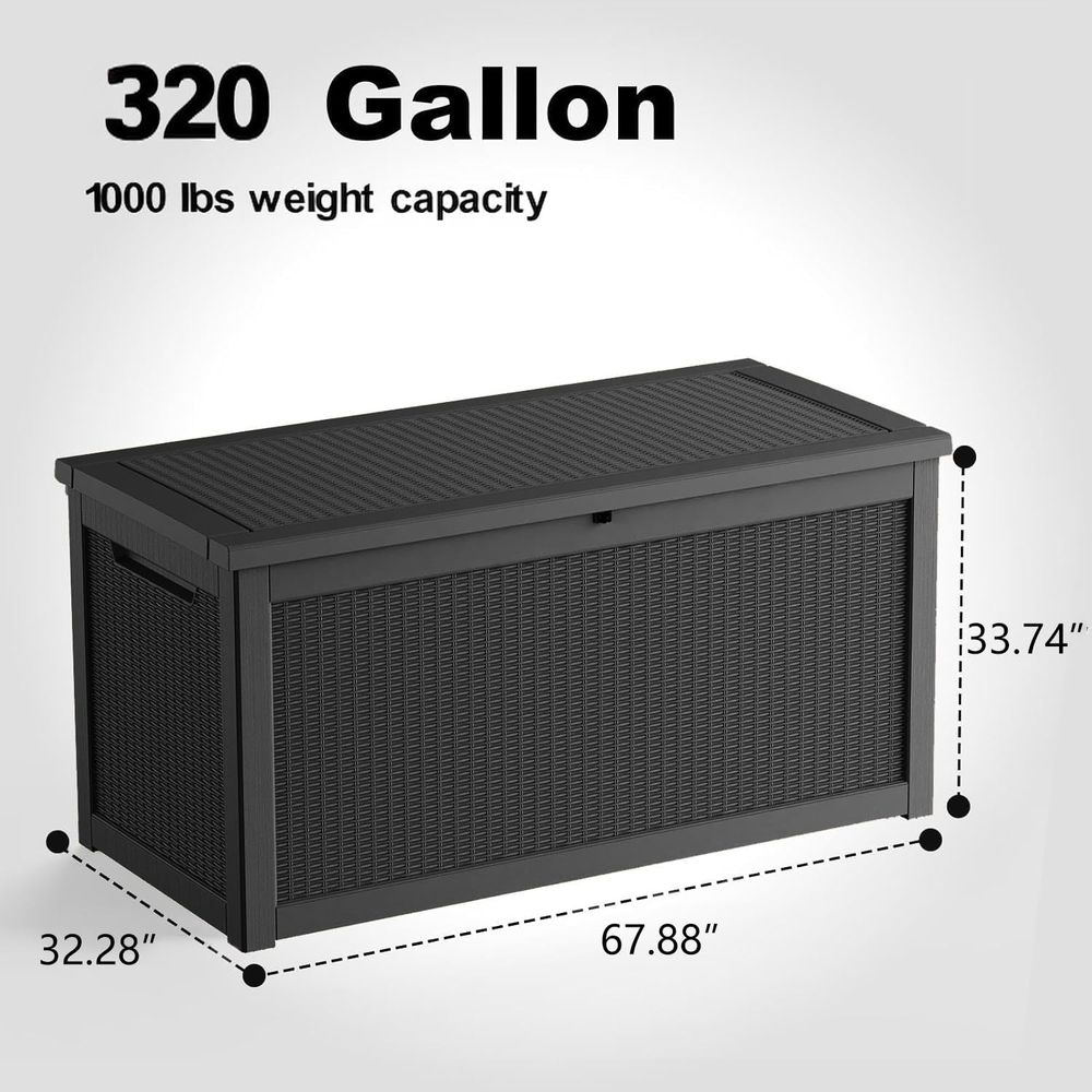 UV-Resistant 320 Gallon Outdoo - Garden Storage Box recensione e prezzo
