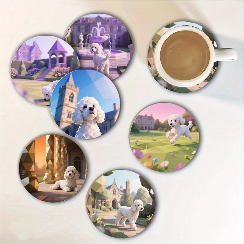 2D Cartoon Bichon Frise Poodle - Outdoor Furniture Wood recensione e prezzo
